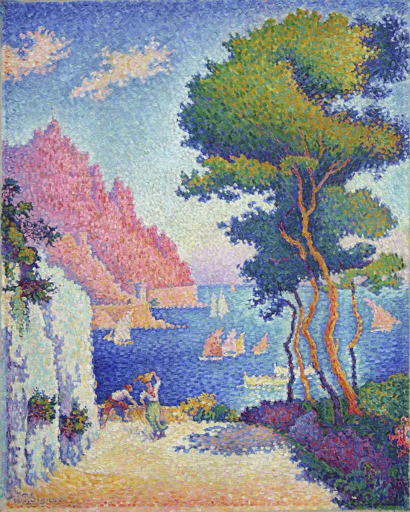 Capo di Noli Post Impressionist Painting (Pointilism)